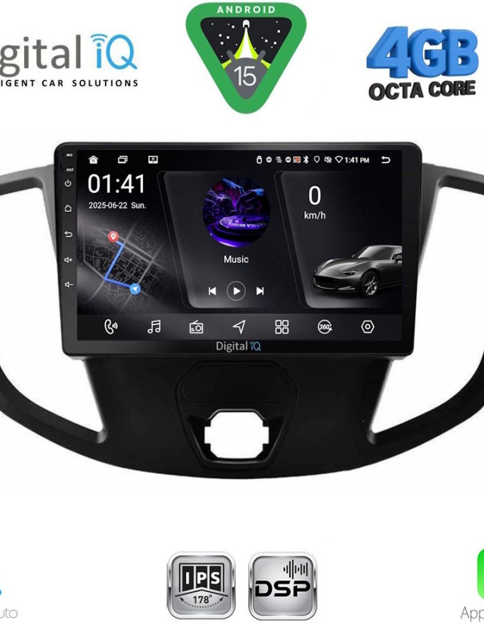 DIGITAL IQ RSG 6179_CPA  (9inc) MULTIMEDIA TABLET for FORD TRANSIT mod. 2014-2020