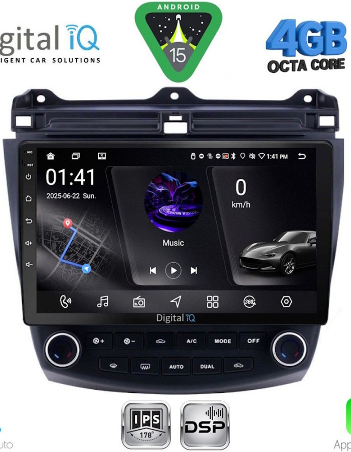 DIGITAL IQ RSG 6182_CPA (10inc) MULTIMEDIA TABLET for HONDA ACCORD mod. 2003-2007