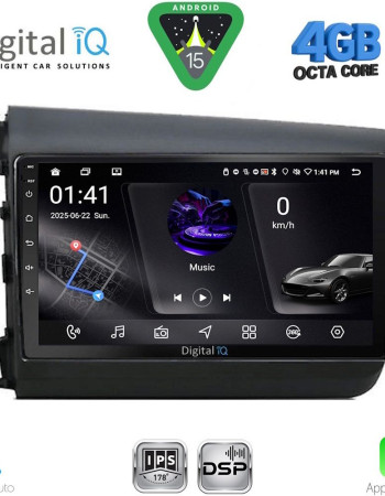 DIGITAL IQ RSG 61904D_CPA (9inc) MULTIMEDIA TABLET for HONDA CIVIC 4Doors mod. 2012-2016