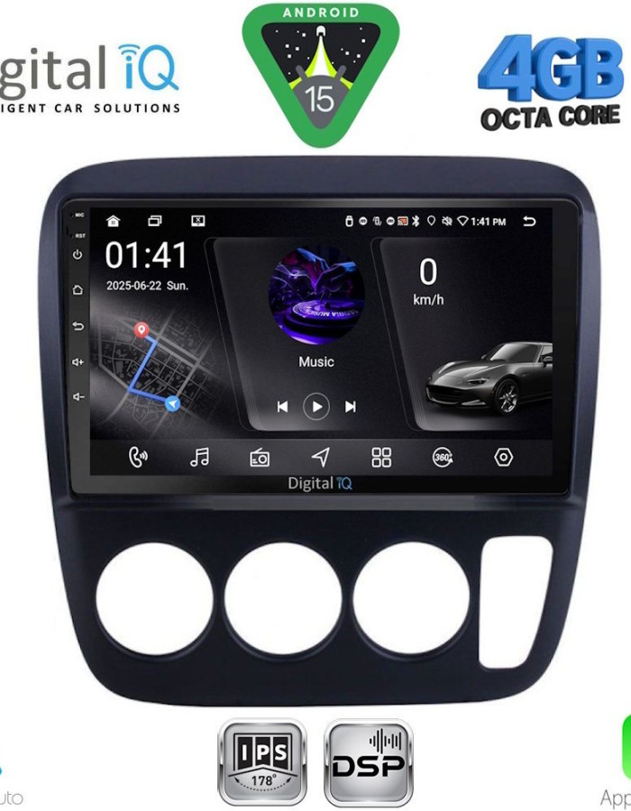 DIGITAL IQ RSG 6196_CPA A/C (9inc) MULTIMEDIA TABLET for HONDA CRV mod. 1996-2006
