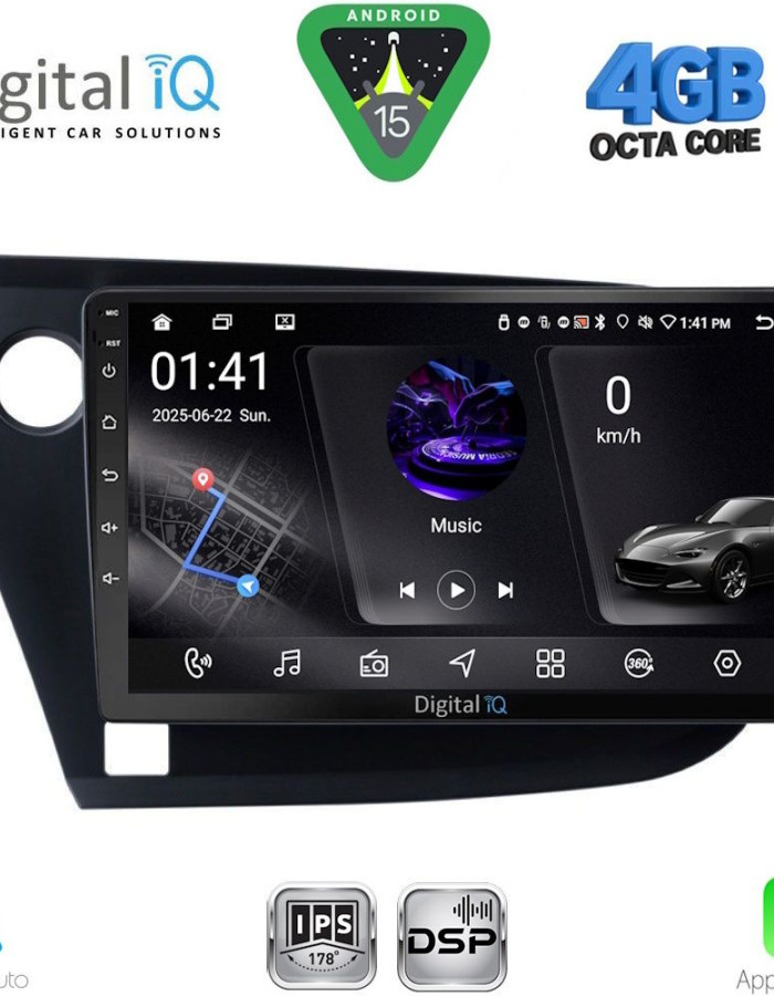 DIGITAL IQ RSG 6205_CPA (9inc) MULTIMEDIA TABLET for HONDA INSIGHT mod. 2009-2014