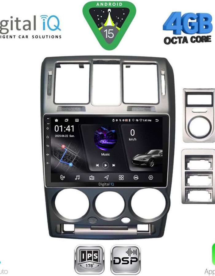 DIGITAL IQ RSG 6222GR_CPA (9inc) MULTIMEDIA TABLET for HYUNDAI GETZ mod. 2002-2011 (GREY)