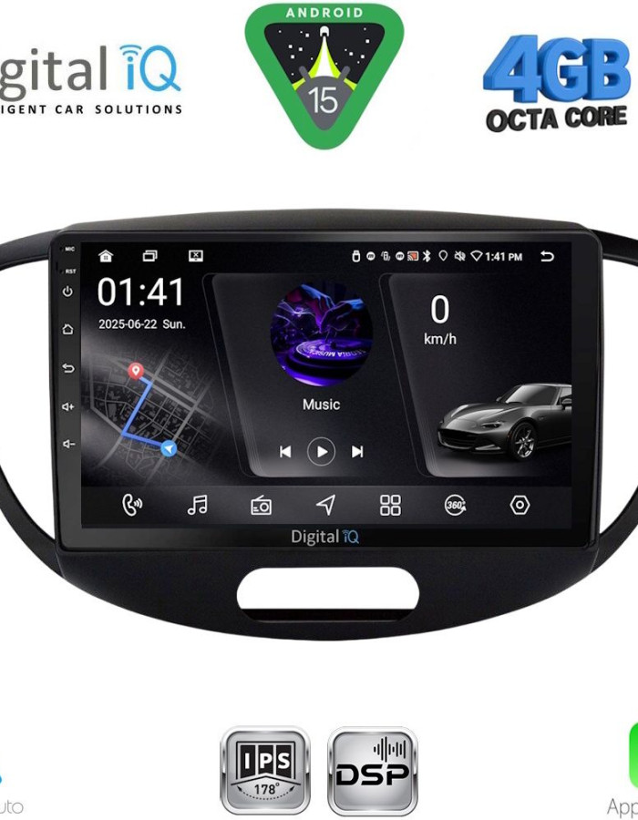 DIGITAL IQ RSG 6223_CPA (9inc) MULTIMEDIA TABLET for HYUNDAI i10 mod. 2008-2013