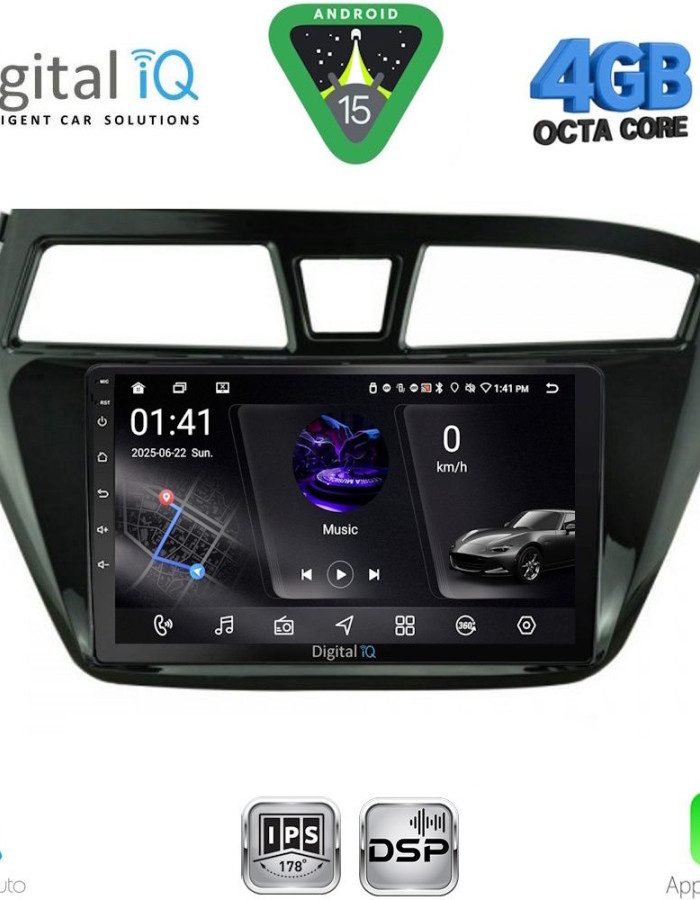 DIGITAL IQ RSG 6229_CPA (9inc) MULTIMEDIA TABLET for HYUNDAI i20 mod. 2014-2018