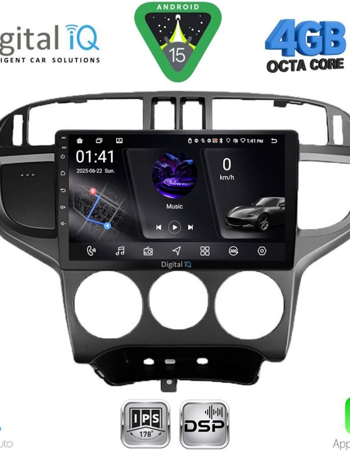 DIGITAL IQ RSG 6240_CPA (9inc) MULTIMEDIA TABLET for HYUNDAI MATRIX mod. 2001-2010