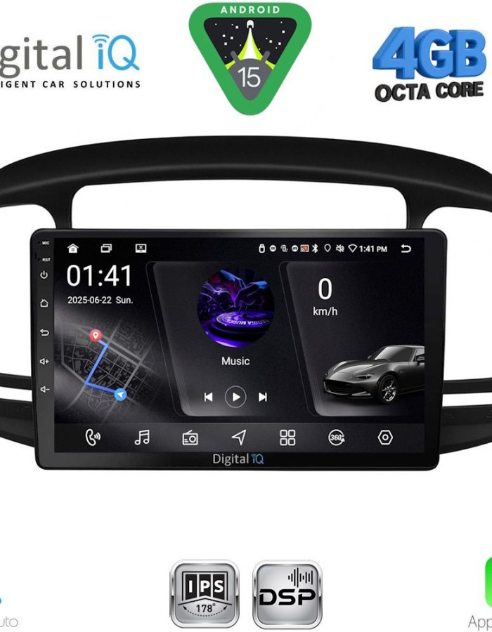 DIGITAL IQ RSG 6249BL_CPA (9inc) MULTIMEDIA TABLET for HYUNDAI ACCENT mod. 2005-2012 (BLACK)