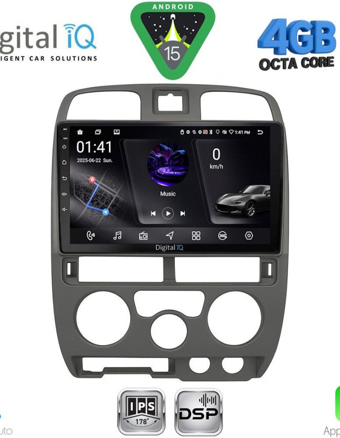 DIGITAL IQ RSG 6253GR_CPA (9inc) MULTIMEDIA TABLET for ISUZU D-MAX mod. 2002-2008 (GREY)