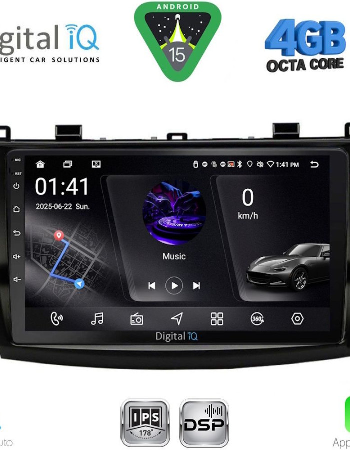 DIGITAL IQ RSG 6366_CPA (9inc) MULTIMEDIA TABLET for MAZDA 3 mod. 2009-2014