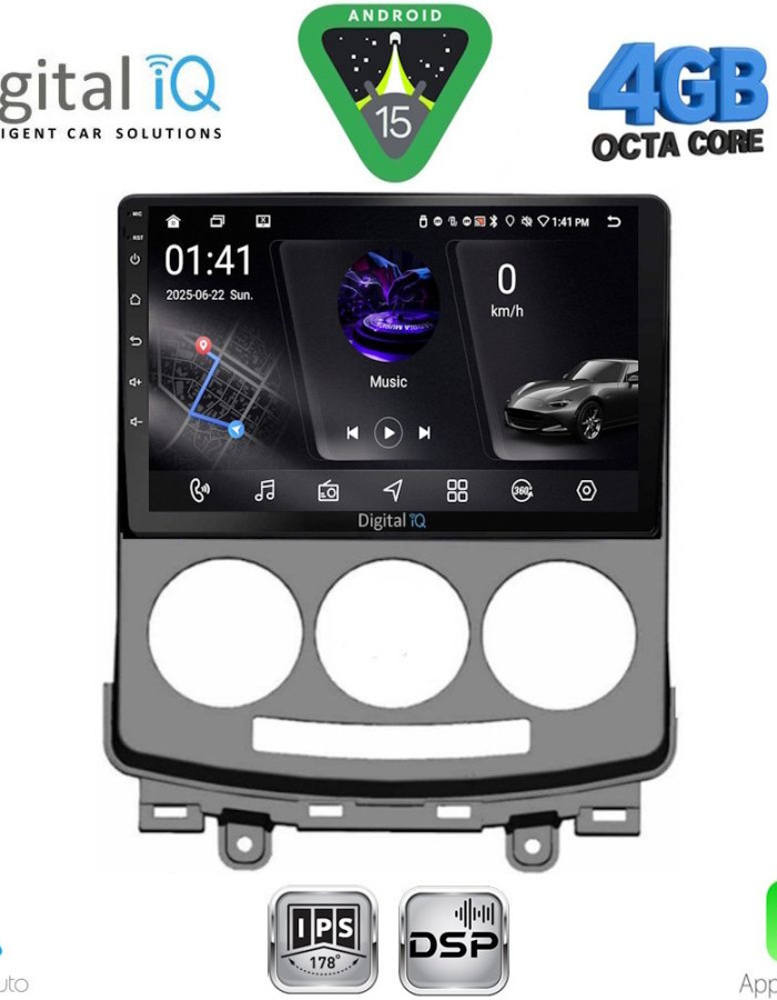 DIGITAL IQ RSG 6370_CPA (9inc) MULTIMEDIA TABLET for MAZDA 5 mod. 2004-2010