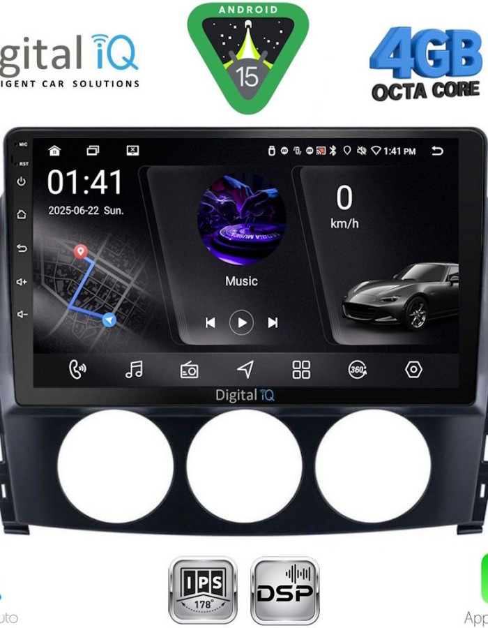 DIGITAL IQ RSG 6392_CPA (9inc) MULTIMEDIA TABLET for MAZDA MX5 mod. 2005-2015