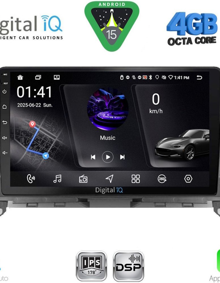 DIGITAL IQ RSG 6405_CPA (9inc) MULTIMEDIA TABLET for MERCEDES C (W204) mod. 2007-2011