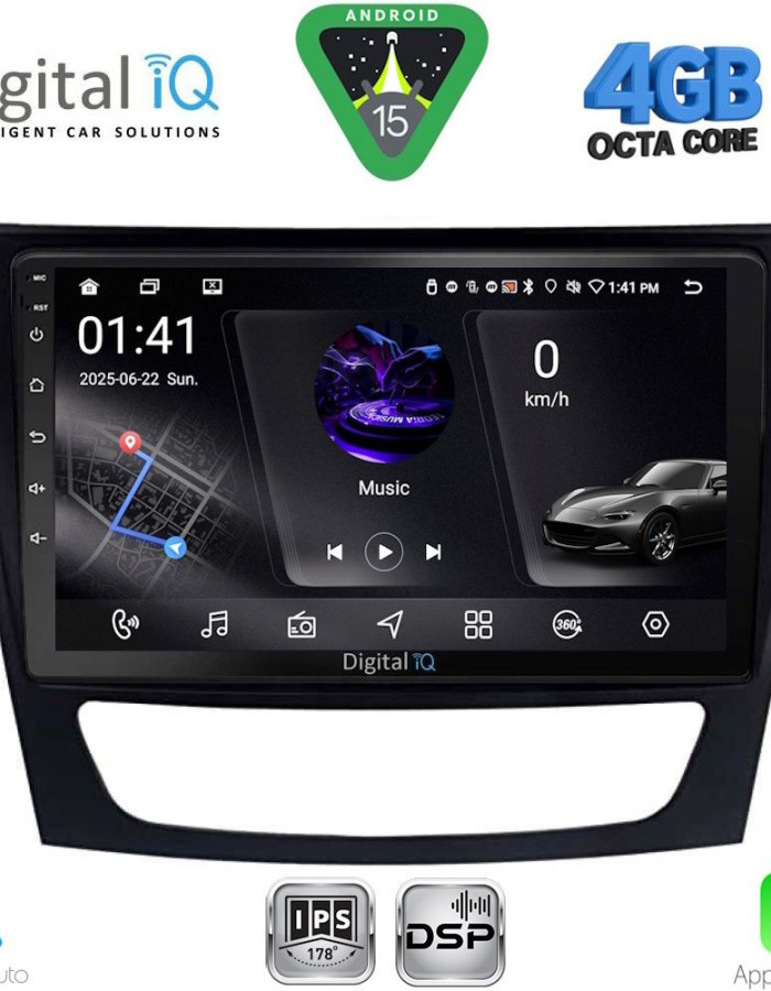 DIGITAL IQ RSG 6408_CPA (9inc) MULTIMEDIA TABLET for MERCEDES E (W211) – CLS (W219) mod. 2003-2009