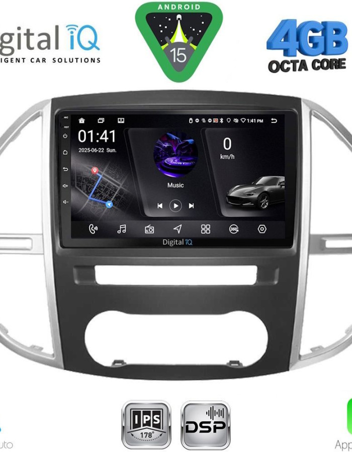 DIGITAL IQ RSG 6429_CPA (10inc) MULTIMEDIA TABLET for MERCEDES VITO – VIANO  (W447) mod. 2015-2024