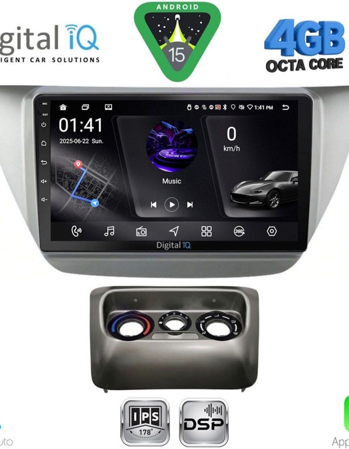 DIGITAL IQ RSG 6433_CPA (9inc) MULTIMEDIA TABLET for MITSUBISHI LANCER mod. 2000-2007