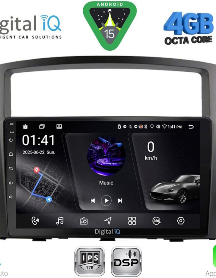 DIGITAL IQ RSG 6446_CPA (9inc) MULTIMEDIA TABLET for MITSUBISHI PAJERO mod. 2006-2013