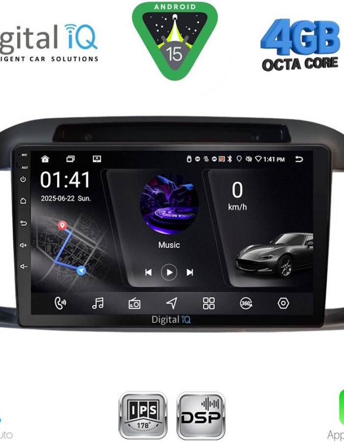 DIGITAL IQ RSG 6457BL_CPA (9inc) MULTIMEDIA TABLET for NISSAN MICRA K12 mod. 2002-2010 (BLACK)