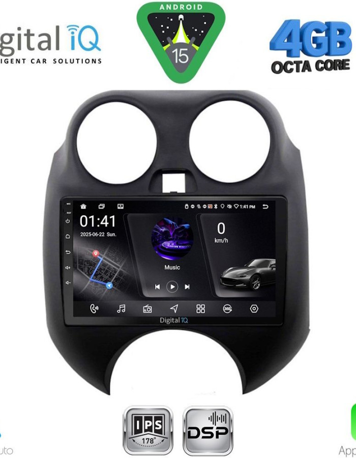 DIGITAL IQ RSG 6459_CPA (9inc) MULTIMEDIA TABLET for NISSAN MICRA mod. 2010-2014