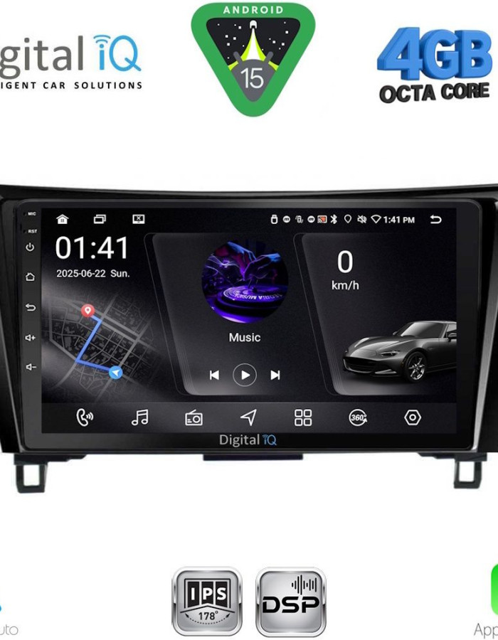 DIGITAL IQ RSG 6468_CPA (10inc) MULTIMEDIA TABLET for NISSAN QASHQAI - XTRAIL mod. 2014-2021