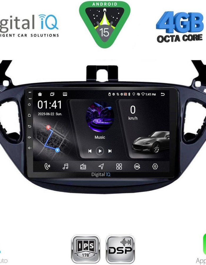 DIGITAL IQ RSG 6486_CPA (9inc) MULTIMEDIA TABLET for OPEL ADAM - CORSA E mod. 2014-2019