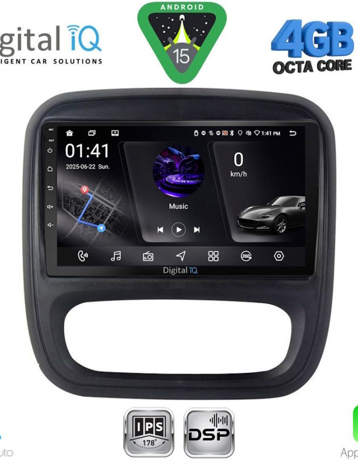 DIGITAL IQ RSG 6499_CPA (9inc) MULTIMEDIA TABLET for OPEL VIVARO – RENAULT TRAFIC – FIAT TALENDO – NISSAN NV 300 mod. 2014-2020
