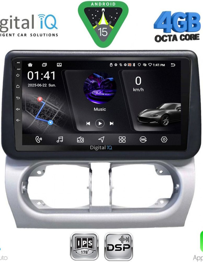 DIGITAL IQ RSG 6500_CPA (9inc) MULTIMEDIA TABLET for OPEL CORSA C mod 2000-2006 - TIGRA mod. 2004-2009