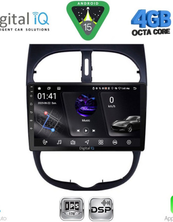 DIGITAL IQ RSG 6506_CPA (9inc) MULTIMEDIA TABLET for PEUGEOT 206 mod. 1998-2006