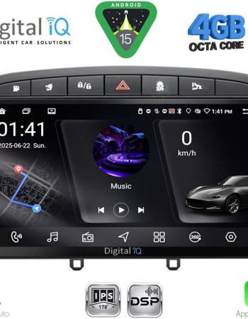 DIGITAL IQ RSG 6513BL_CPA (9inc) MULTIMEDIA TABLET for PEUGEOT 308 mod.2007-2012 - RCZ mod.2009-2015 (BLACK)
