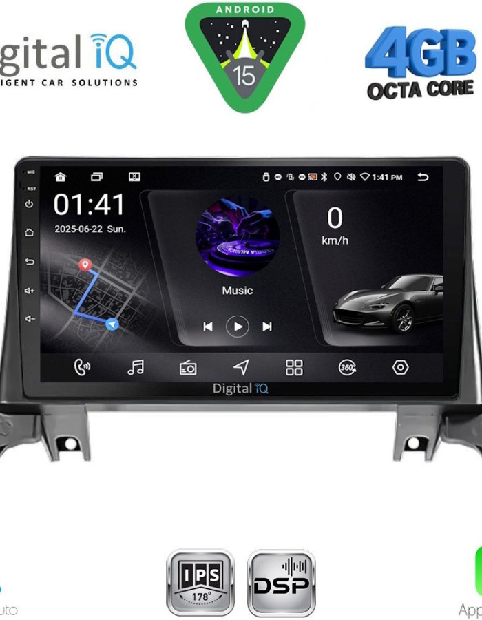 DIGITAL IQ RSG 6519_CPA (9inc) MULTIMEDIA TABLET for PEUGEOT 3008 - 5008 mod. 2016-2024
