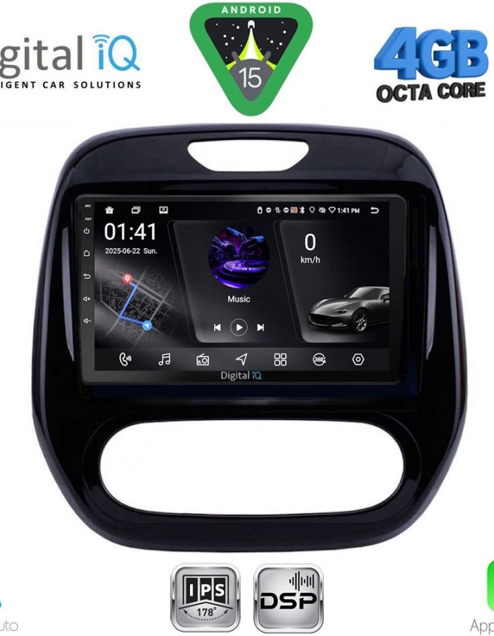 DIGITAL IQ RSG 6542_CPA (9inc) MULTIMEDIA TABLET for RENAULT CAPTUR mod. 2013-2019