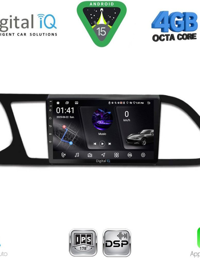 DIGITAL IQ RSG 6575_CPA (9inc) MULTIMEDIA TABLET for SEAT LEON mod. 2012-2021