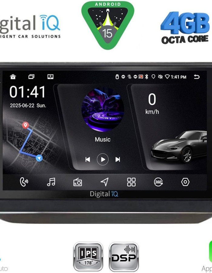 DIGITAL IQ RSG 6581_CPA (10inc) MULTIMEDIA TABLET for SKODA FABIA mod. 2008-2014