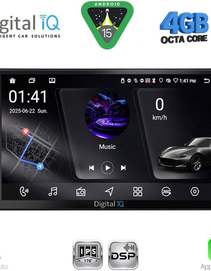 DIGITAL IQ RSG 6650_CPA (9inc) MULTIMEDIA TABLET for SSANGYONG ACTYON – KYRON mod. 2006-2015