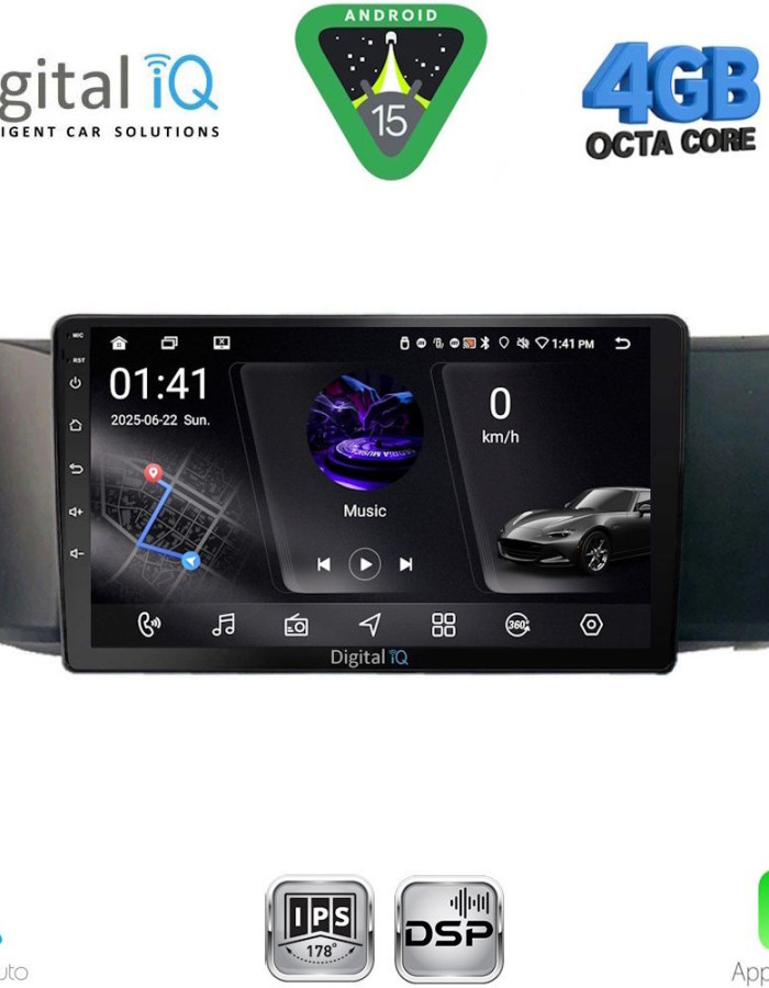 DIGITAL IQ RSG 6669_CPA (9inc) MULTIMEDIA TABLET for TOYOTA GT86 - SUBARU BRZ mod. 2012-2024