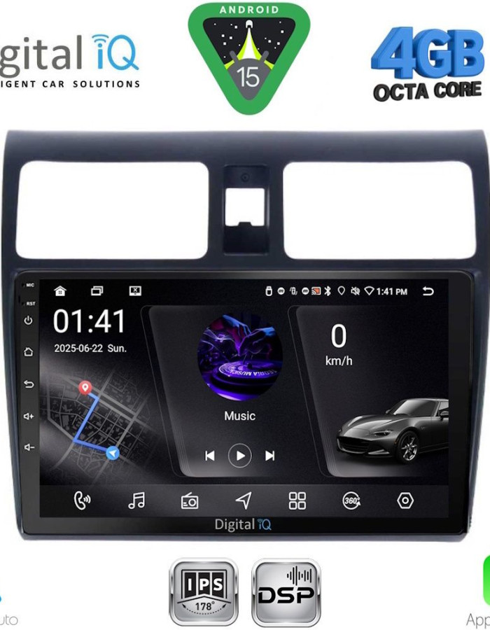 DIGITAL IQ RSG 6684_CPA (10inc) MULTIMEDIA TABLET for SUZUKI SWIFT mod. 2005-2011