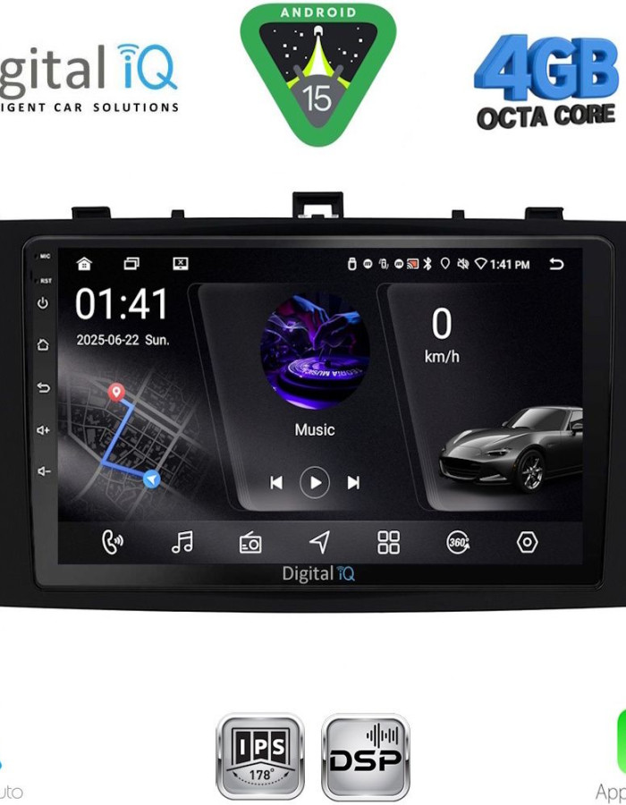 DIGITAL IQ RSG 6705BL_CPA (9inc) MULTIMEDIA TABLET for TOYOTA AVENSIS (T27) mod. 2009-2015 (BLACK)