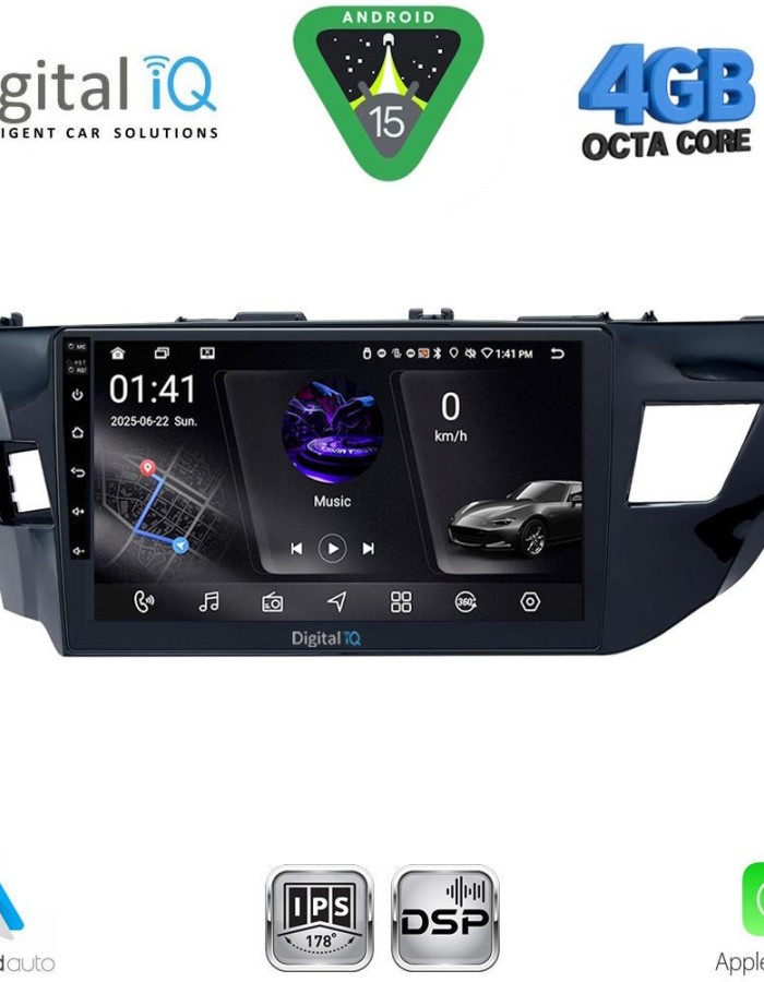 DIGITAL IQ RSG 6714MD_CPA (10inc) MULTIMEDIA TABLET for TOYOTA COROLLA mod. 2013-2016