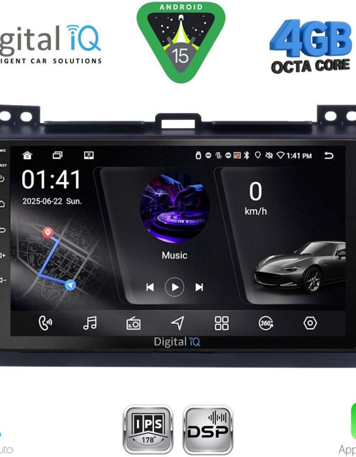 DIGITAL IQ RSG 6723_CPA (9inc) MULTIMEDIA TABLET for TOYOTA LANDCRUISER mod. 2002-2008
