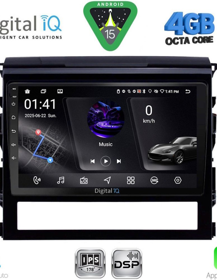 DIGITAL IQ RSG 6725_CPA (9inc) MULTIMEDIA TABLET for TOYOTA LANDCRUISER mod. 2016-2019