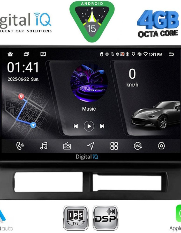 DIGITAL IQ RSG 6728DASH_CPA (9inc) MULTIMEDIA TABLET for TOYOTA PRIUS mod. 2003-2009 (Supports Original Clima-HYBRID)