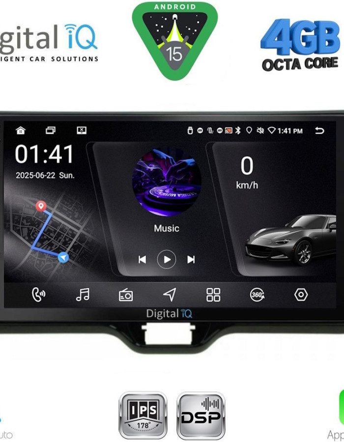 DIGITAL IQ RSG 6738_CPA (10inc) MULTIMEDIA TABLET for TOYOTA YARIS mod. 2020-2026 - MAZDA 2 mod. 2023-2026