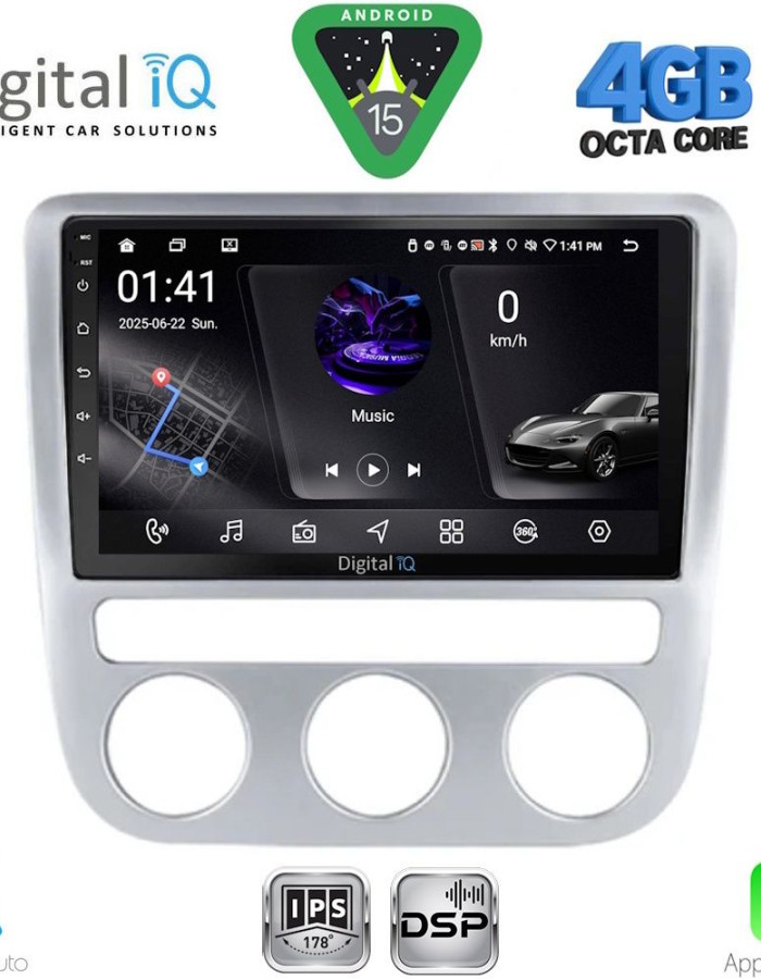 DIGITAL IQ RSG 6752_CPA CLIMA (9inc) MULTIMEDIA TABLET for VW EOS mod. 2006-2016 - SCIROCCO mod. 2008-2010
