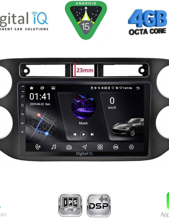 DIGITAL IQ RSG 6760BL_CPA (9inc) MULTIMEDIA TABLET for VW TIGUAN mod. 2011-2016 (BLACK)