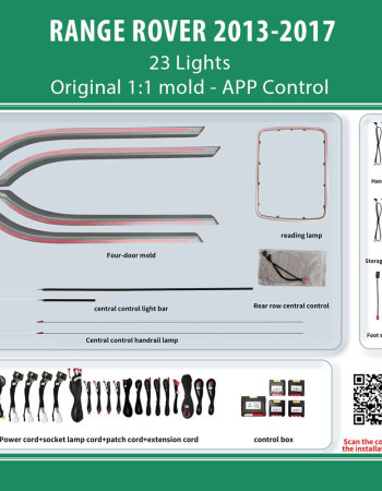 DIQ AMBIENT LR RANGE ROVER (L405) SM mod. 2013-2017 (Digital iQ Ambient Light for LAND ROVER RANGE ROVER L405 mod. 2013-2017 with 23 Lights)