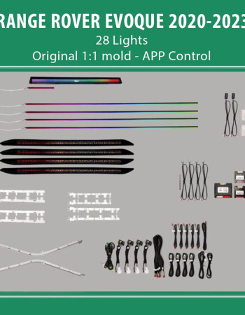 DIQ AMBIENT LR RANGE ROVER EVOQUE (L551) TRIM mod. 2018-2023 (Digital iQ Ambient Light for LAND ROVER RANGE ROVER EVOQUE L551 mod. 2018-2023 with 28 Lights)