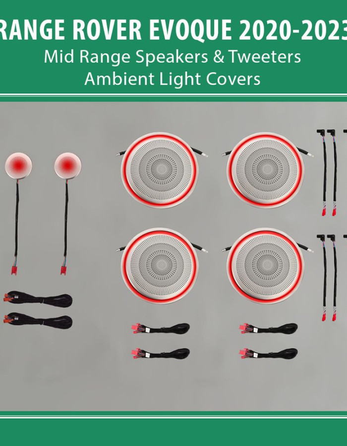 DIQ AMBIENT LR RANGE ROVER EVOQUE (L551) SP mod. 2018-2023 (Digital iQ Ambient Light for LAND ROVER RANGE ROVER EVOQUE L551 mod. 2018-2023 for Mid Range & Tweeters Covers)