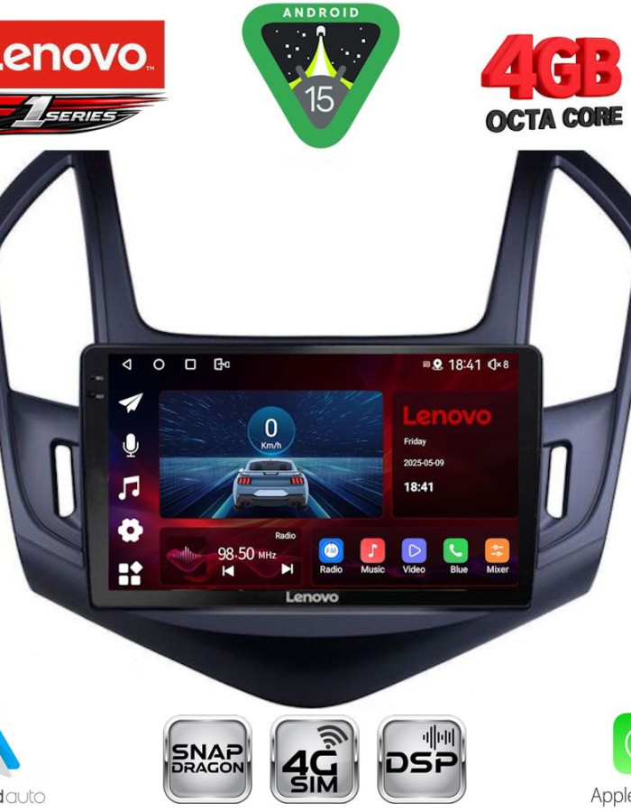 LENOVO SSQ 9077_CPA (9inc) MULTIMEDIA TABLET for CHEVROLET CRUZE mod. 2013-2015