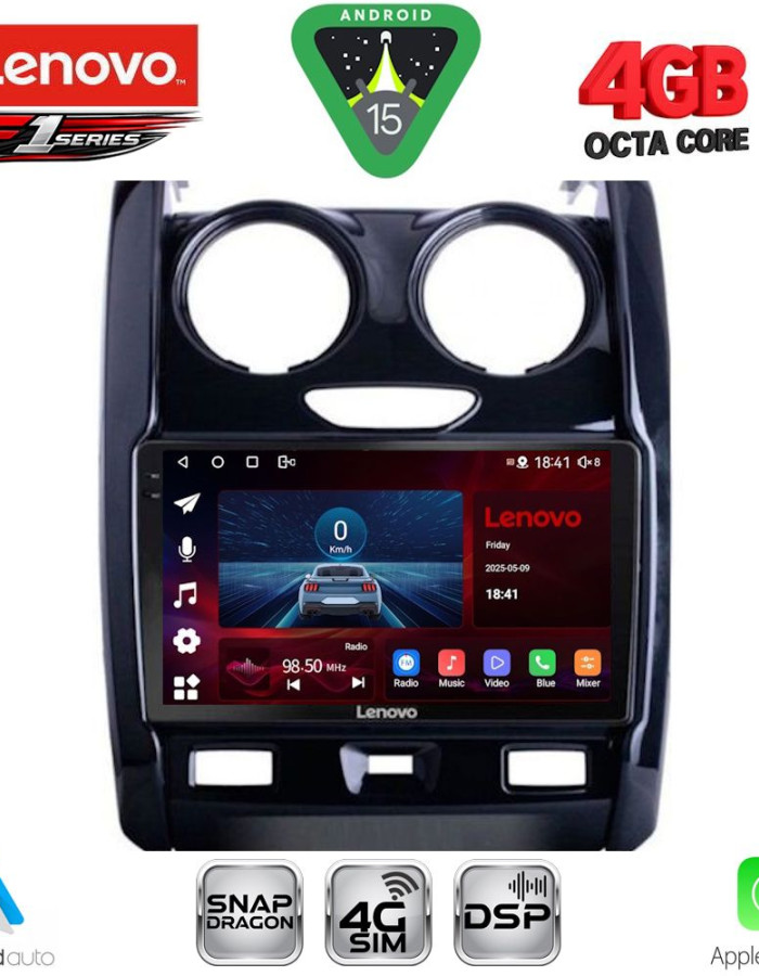 LENOVO SSQ 9103_CPA (9inc) MULTIMEDIA TABLET for DACIA DUSTER mod. 2012-2019