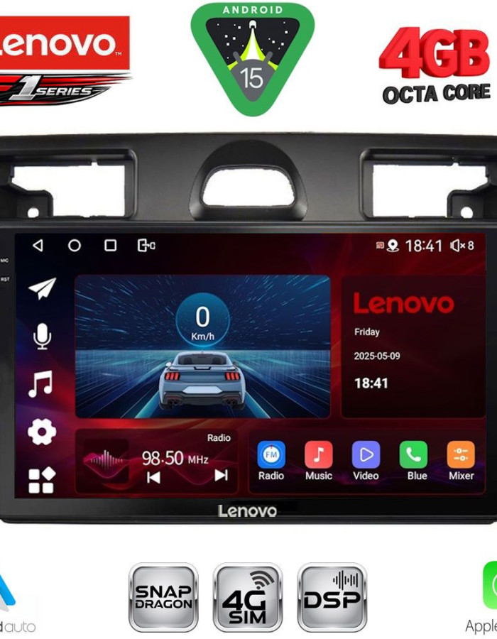 LENOVO SSQ 9153SL_CPA (9inc) MULTIMEDIA TABLET for FORD FIESTA mod. 2005-2008 (SILVER)