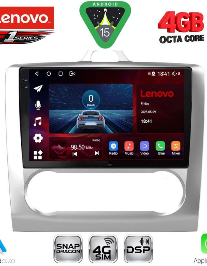 LENOVO SSQ 9156SL_CPA CLIMA (9inc) MULTIMEDIA TABLET for FORD FOCUS mod. 2005-2012 (SILVER)