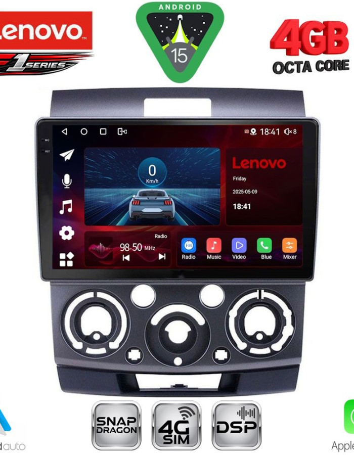 LENOVO SSQ 9170_CPA (9inc) MULTIMEDIA TABLET for FORD RANGER | MAZDA BT50 mod. 2006-2011